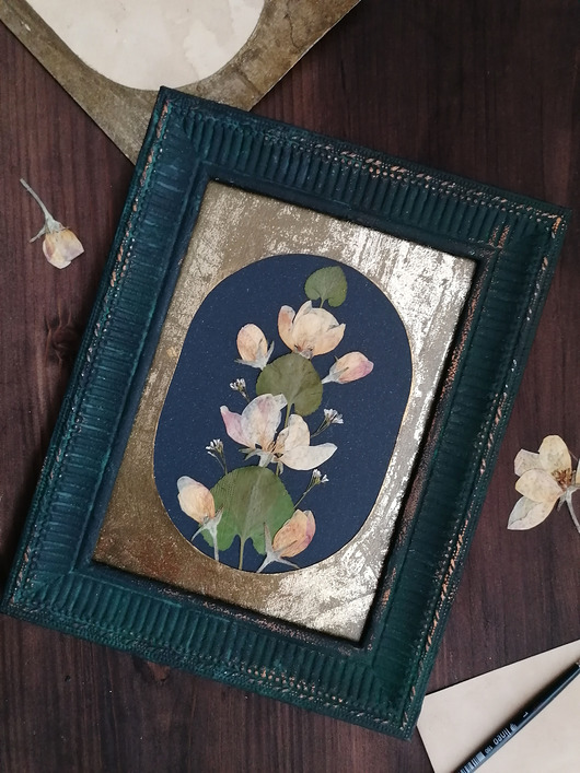 obrazy Obraz, kompozycja z kwiatów, styl vintage/ artdeco. Stylizowane ramy.