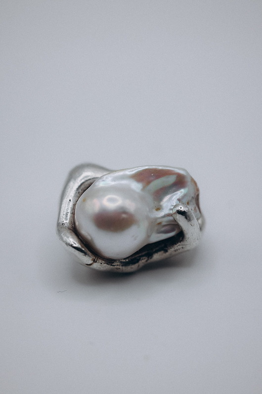 pierścionki srebrne ROMEO sygnet Pearl srebrny