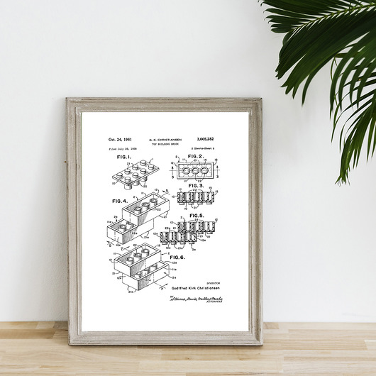 Plakat LEGO BRICK PATENT muybien