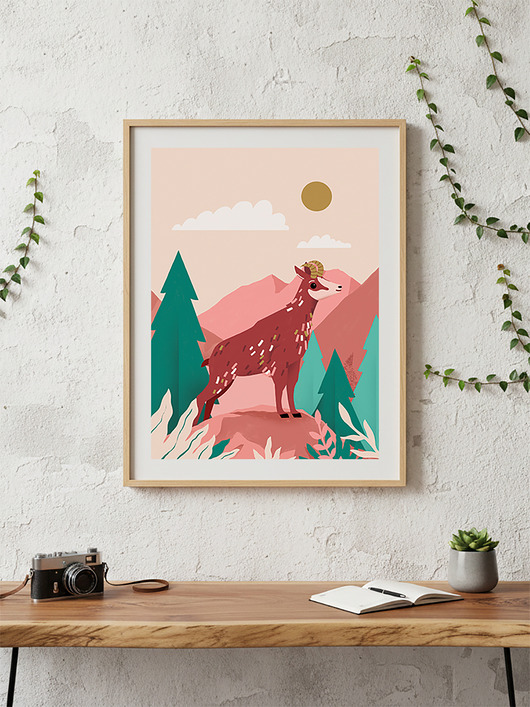 plakaty Plakat Kozica 30x40 cm