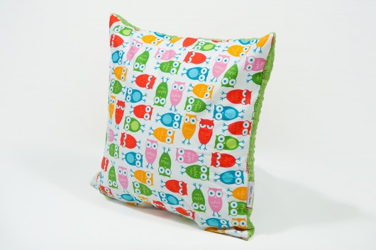 Poduszka / poszewka minky - sówki - 40x40 cm Minky and Cotton