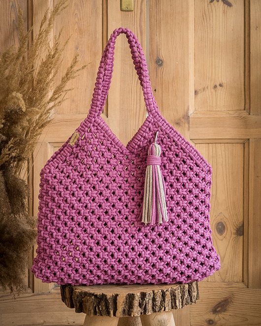 torby na ramię Makramowa torebka Beach Bag M orchidea