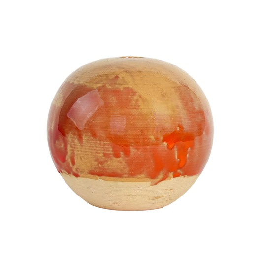 wazony Wazon kulisty ceramiczny, duński design, lata 60, produkcja: Dania