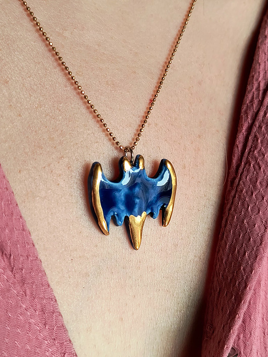 złote naszyjniki Naszyjnik pozłacany Nietoperz Kolekcja Parian