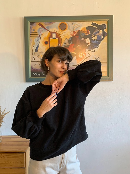 bluza bez kaptura damska Bluza NORA / black