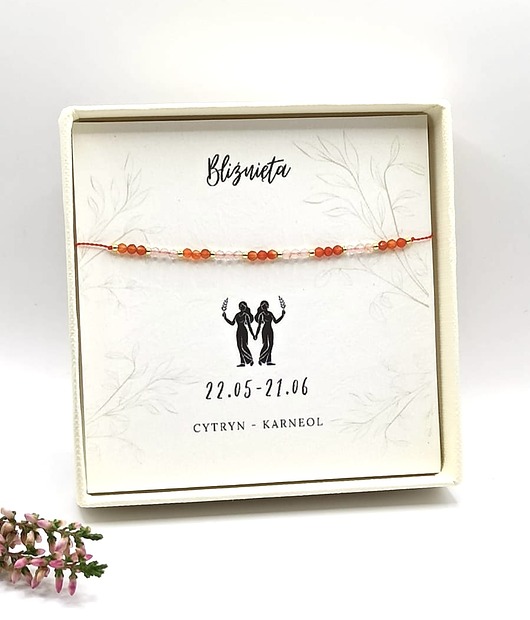 bransoletki z kamieni naturalnych Bransoletka zodiakalna Bliźnięta