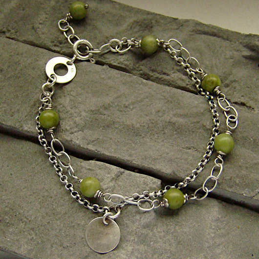 bransoletki z kamieni naturalnych Nefryt -  bransoletka