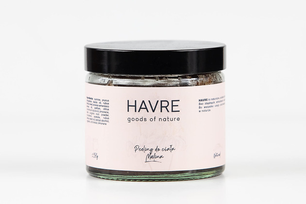 peelingi do ciała Malinowy peeling do ciała Havre Regeneracja i Odświeżenie