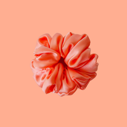 gumki do włosów Gumka jedwabna, scrunchie, frotka jasny łosoś MAXI