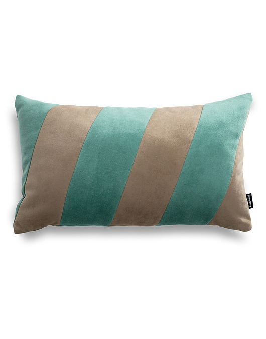 poduszki gładkie Stripes beżowo miętowa poduszka  50x30