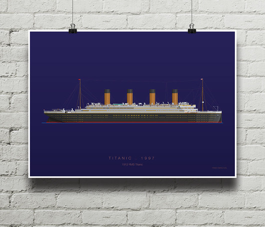 RMS Titanic - plakat minimalmill