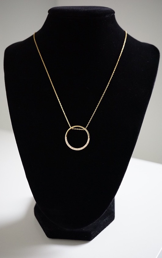 Pozłacany naszyjnik z kółkiem cyrkonie VENA Jewellery