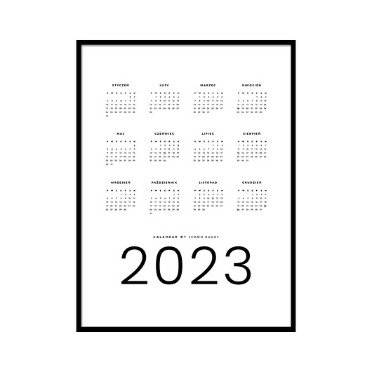 kalendarze i plannery Plakat - Kalendarz 2023 classic