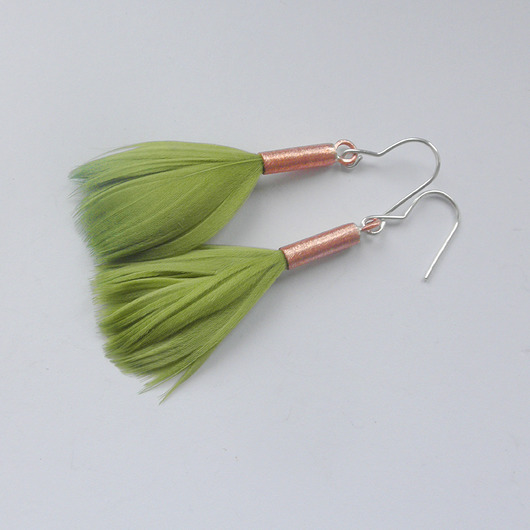 kolczyki z piórami PIÓRKO kolczyki