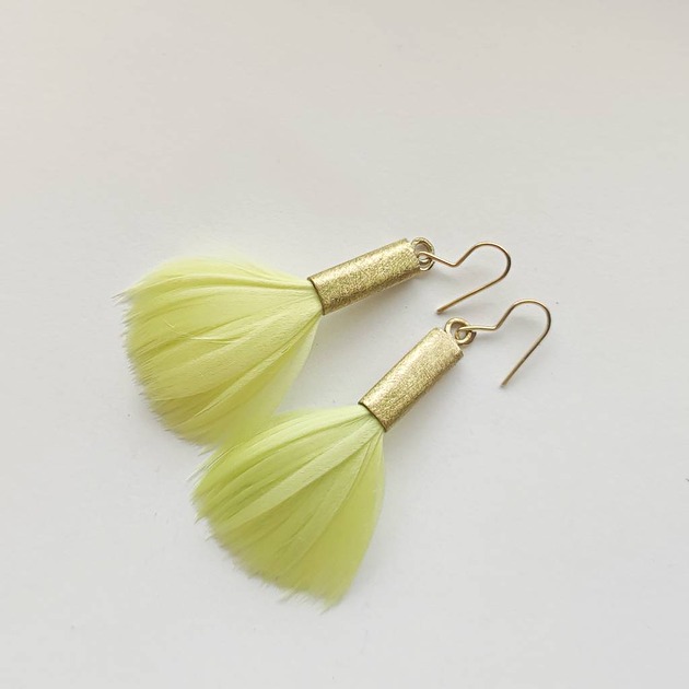 kolczyki z piórami PIÓRKO kolczyki