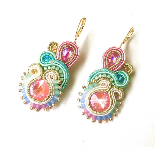 kolczyki soutache Sutaszowe kolczyki MERIDA _ kolekcja 2025