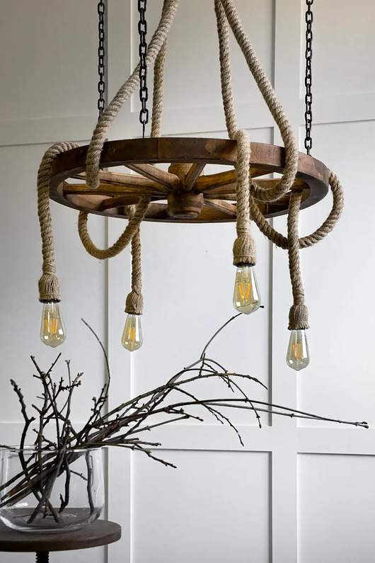 lampy wiszące Rustykalna Lampa  Koło