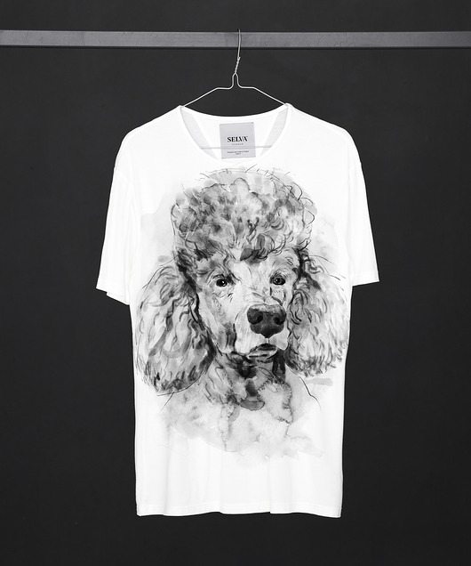 t-shirty męskie Poodle Dog Men's T-shirt white