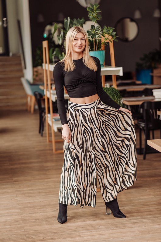 spódnice midi Spódnico spodnie zebra