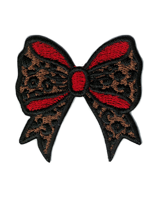 naszywki na ubrania Naszywka naprasowanka KOKARDA PANTERKA CZERWONA termo haft dziecięca 5x4cm