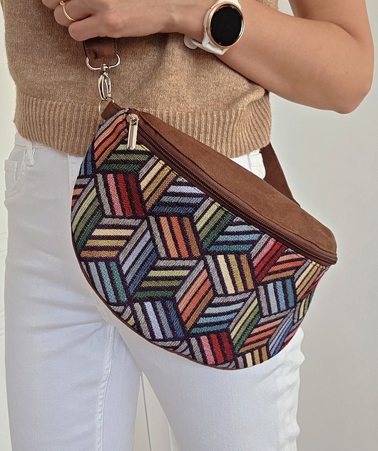 saszetka nerka Nerka brązowa czekolada kolorowa