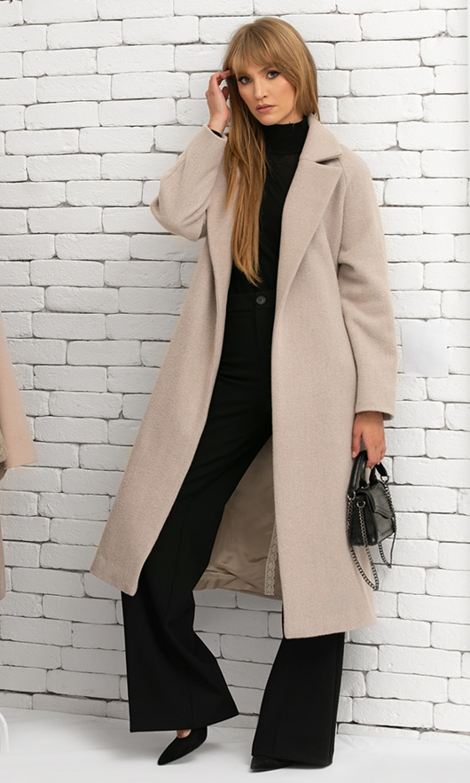 płaszcze damskie Płaszcz wełniany WOOL&BEIGE