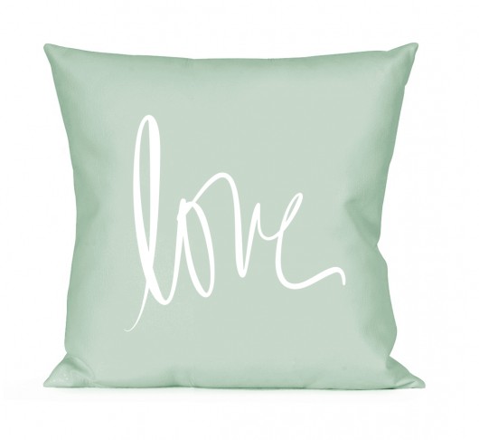 PODUSZKA pillow pistacjowa LOVE 40X40 staysimplecollection