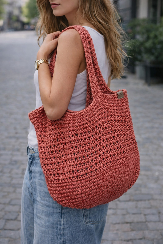 torby na ramię Torba ze sznurka konopnego