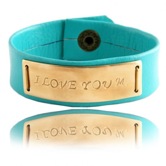 Simple - leather 25 - brass plate 15mm SHEandHE