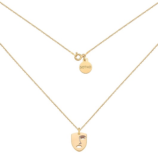 złote naszyjniki Złoty medalion Face N6