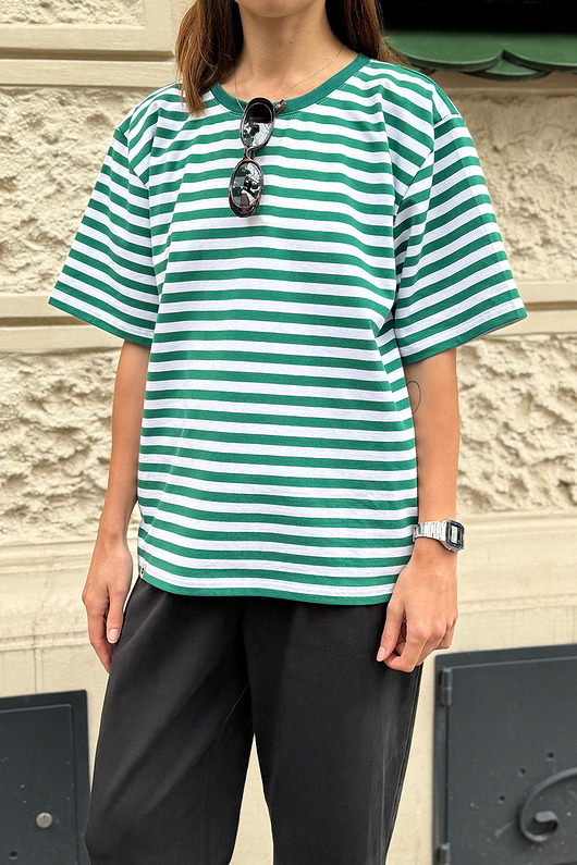 t-shirt damskie T-shirt Oversize STRIPES FOREST
