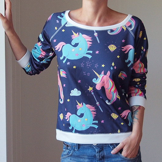 Jednorożce Bluza Raglan ONE MUG A DAY