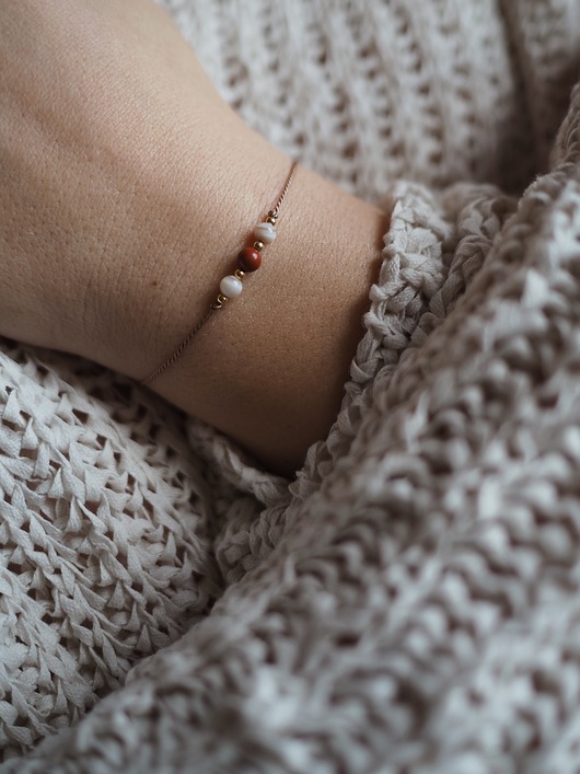 bransoletki z kamieni naturalnych Bransoletka na nici jedwabnej Nel