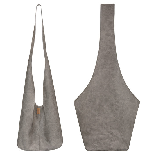 Long Boogi Bag szara lekko przecierana hairoo