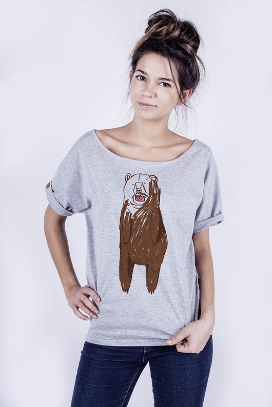 T-shirt damski 'zły miś' dziendobry