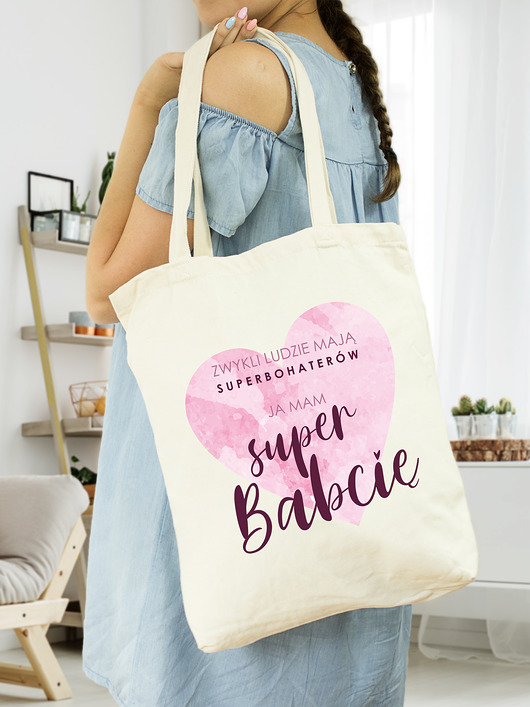 Torba z nadrukiem, materiałowa - Dzień Babci  AllbagAllprints