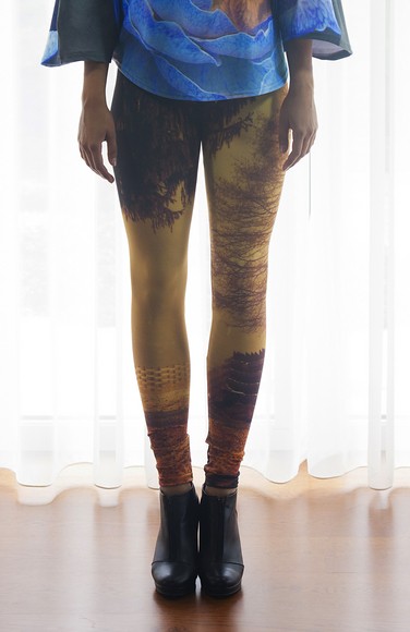 Yellow road leggings Mr Gugu Miss Go