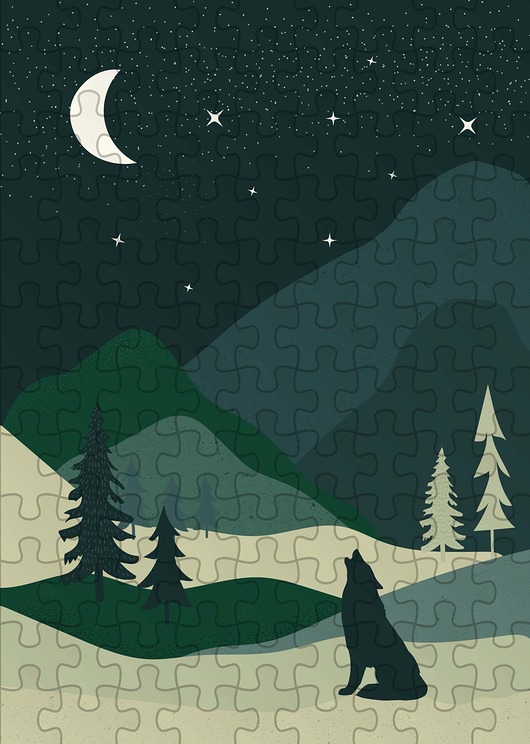 Puzzle Midnight wolf 1000 w eco woreczku MUNO puzzle
