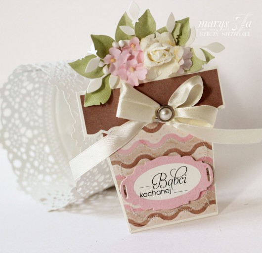 kartki scrapbooking UKWIECONA DONICZKA - kartka