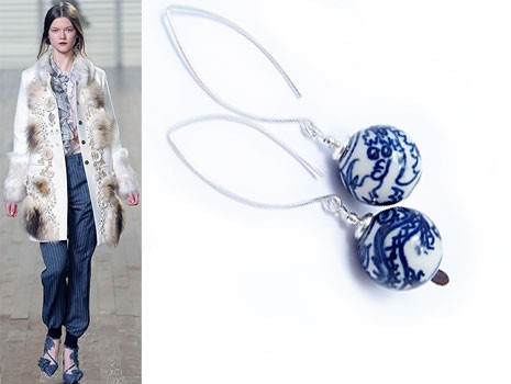 Kolczyki >Chińska Porcelana< Marta Latawiec