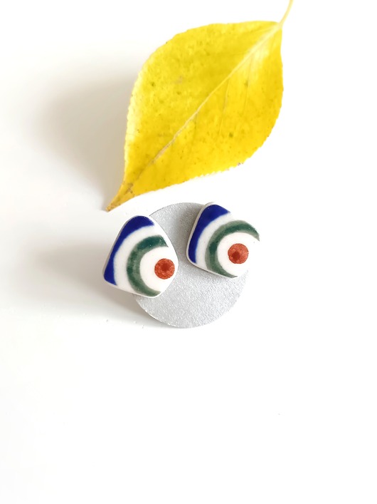 kolczyki ceramiczne Kolczyki ceramiczne Bolesławiec