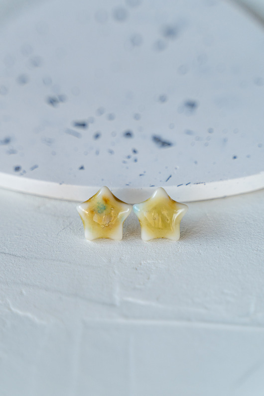 kolczyki ceramiczne Kolczyki porcelanowe STARRY