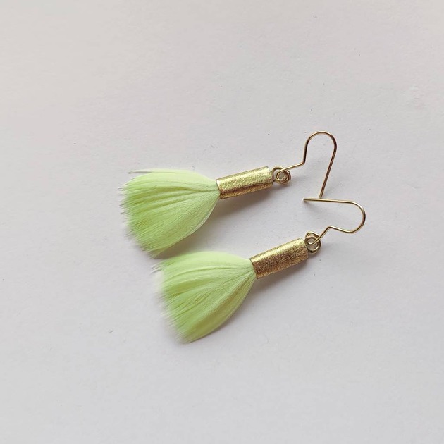 kolczyki z piórami PIÓRKO kolczyki