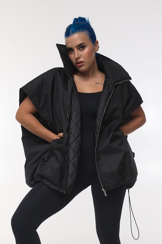 kamizelki damskie Kamizelka bomber oversize czarna