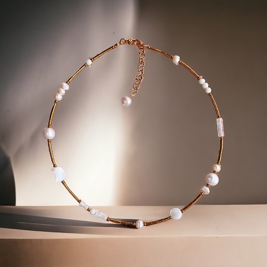 chokery Naszyjnik WHITE : choker : summer collection : BIAŁY NASZYJNIK