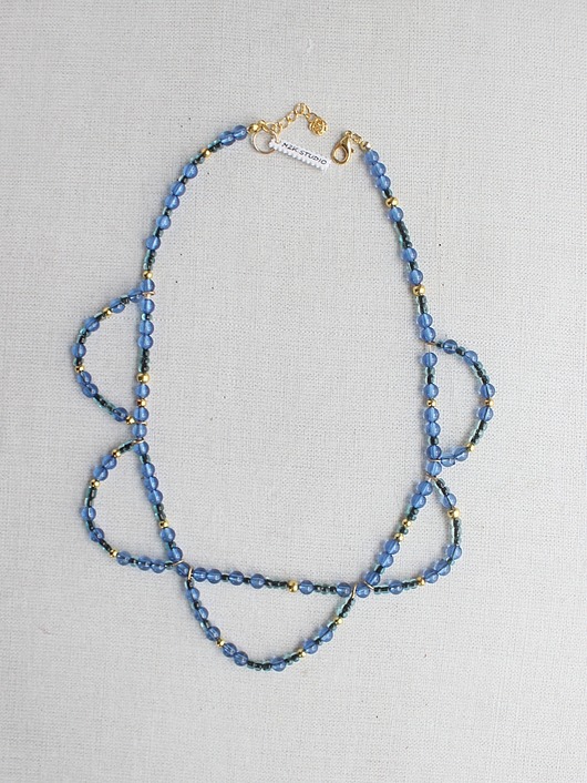 naszyjniki - inne Naszyjnik kołnierzyk niebieski granatowy