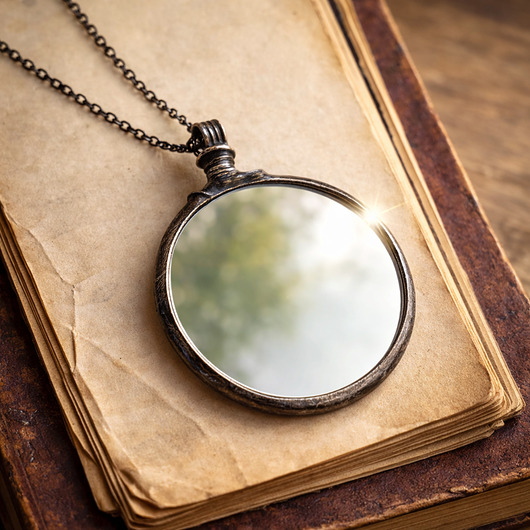 wisiory Naszyjnik duza tafla lustra