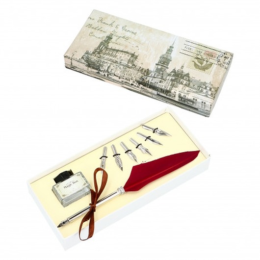 notatniki i albumy Przepiękne Pióro wieczne + 6 stalówek (kolory)