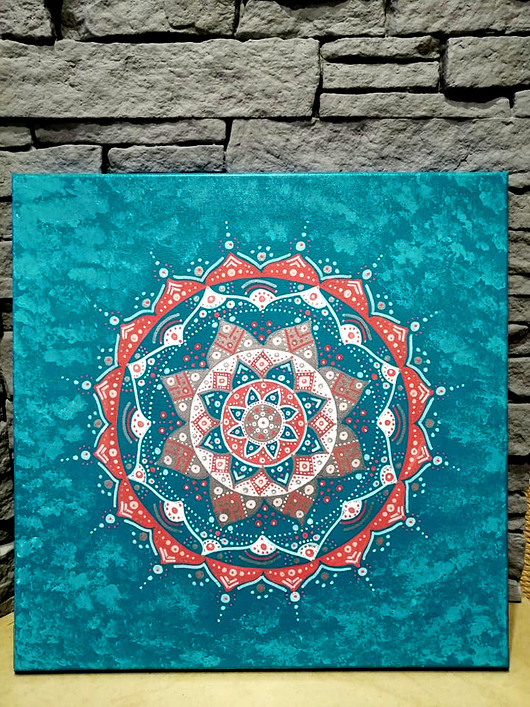 obrazy Mandala Jasny Umysł ręcznie malowana