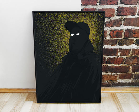 Plakat DJ Shadow Bartosz Szymkiewicz